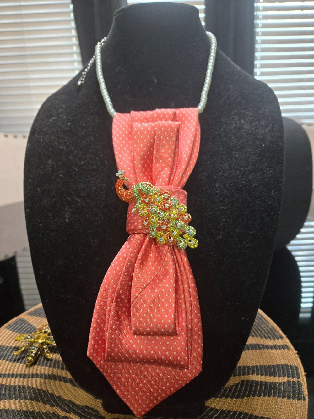 Decorative Necklace Tie with Brooch